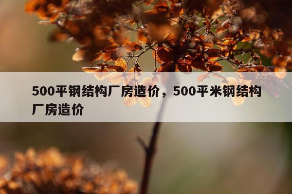 500平钢结构厂房造价，500平米钢结构厂房造价