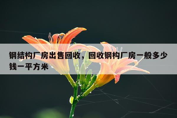 钢结构厂房出售回收，回收钢构厂房一般多少钱一平方米