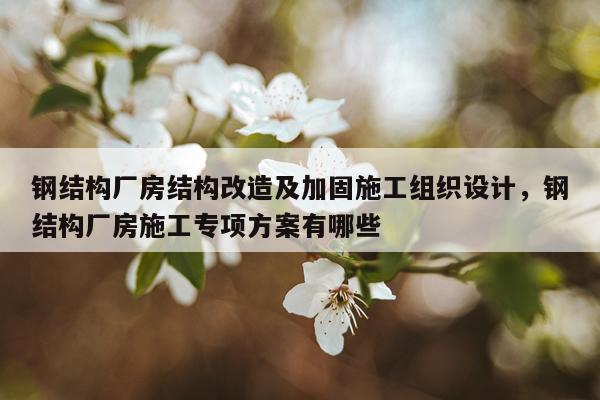 钢结构厂房结构改造及加固施工组织设计，钢结构厂房施工专项方案有哪些