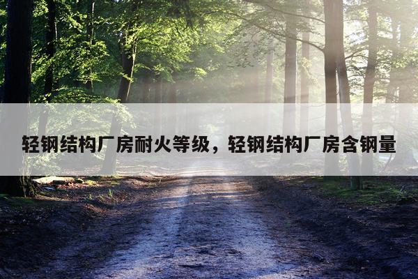 轻钢结构厂房耐火等级，轻钢结构厂房含钢量