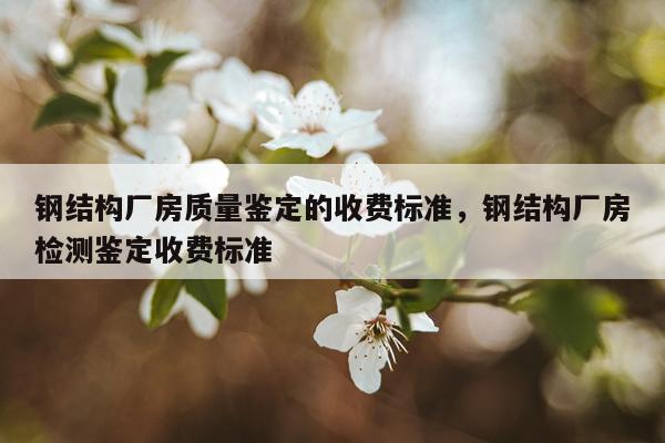 钢结构厂房质量鉴定的收费标准，钢结构厂房检测鉴定收费标准