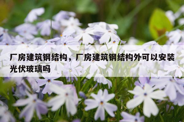 厂房建筑钢结构，厂房建筑钢结构外可以安装光伏玻璃吗