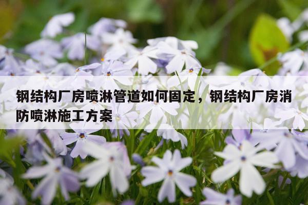 钢结构厂房喷淋管道如何固定，钢结构厂房消防喷淋施工方案