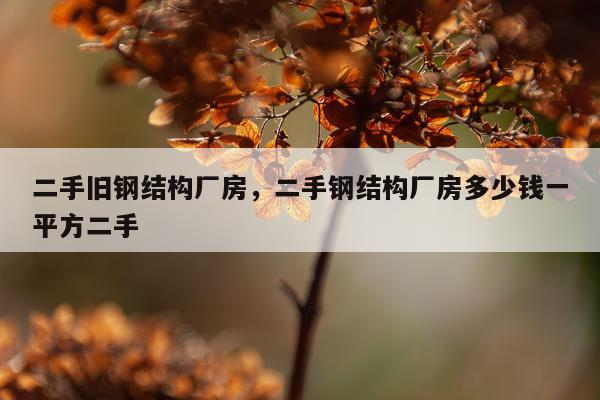 二手旧钢结构厂房，二手钢结构厂房多少钱一平方二手