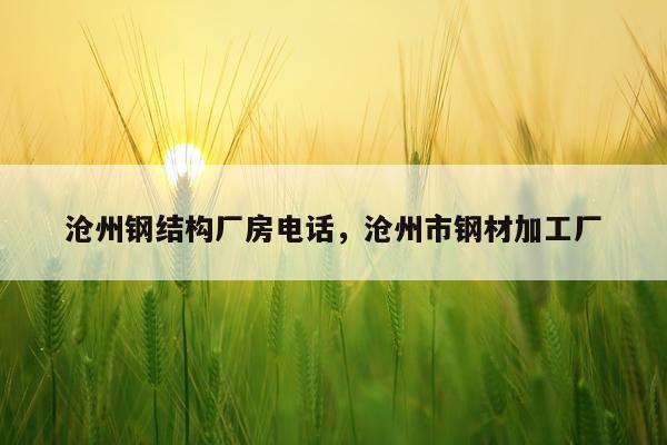 沧州钢结构厂房电话，沧州市钢材加工厂