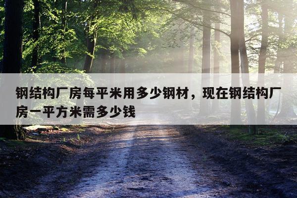 钢结构厂房每平米用多少钢材，现在钢结构厂房一平方米需多少钱