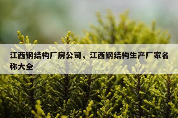 江西钢结构厂房公司，江西钢结构生产厂家名称大全